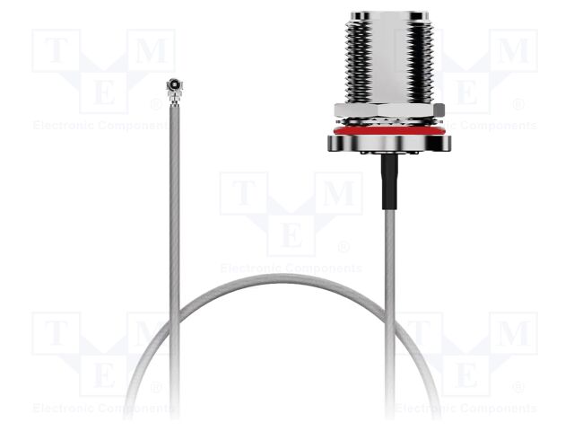 Cable; HIROSE U.FL,N female; black; -40÷85°C; 0÷6GHz; 150mm; 50Ω