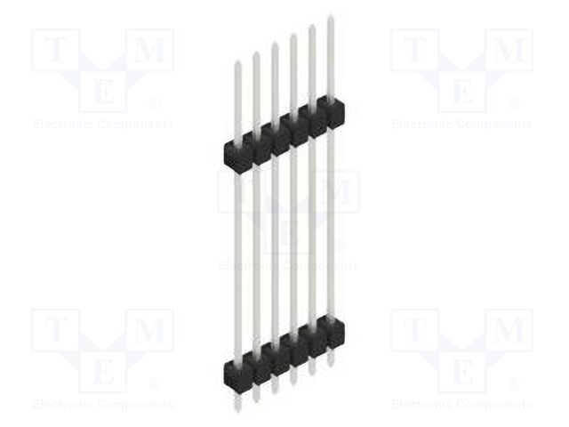 Connector: pin strips; pin header; male; PIN: 6; 2.54mm; THT; 1x6