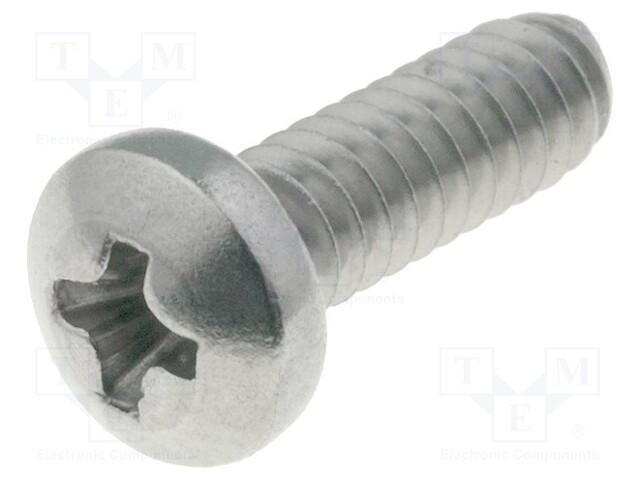 Screw; UNC4-40x9,5; Head: cheese head; Phillips; stainless steel