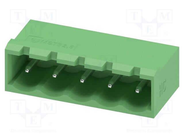 PCB headers, nominal cross section: 2.5 mm?, color: green, n