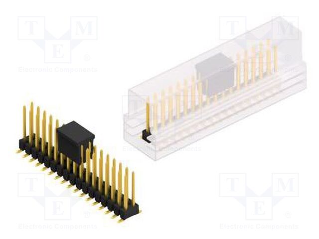 Connector: pin strips; pin header; male; PIN: 34; 2.54mm; SMT; 2x17
