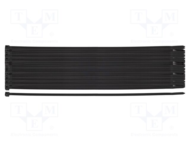 Cable tie; L: 450mm; W: 4.8mm; black; 50pcs; EXTREME