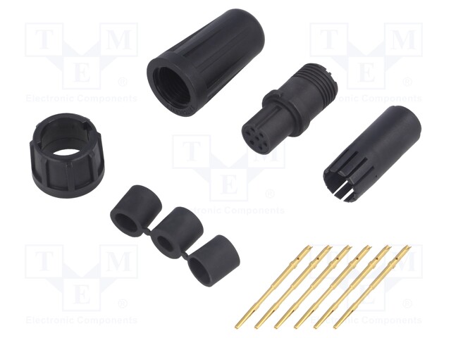 Connector: circular; Series: EN2; plug; female; soldering; PIN: 7; 3A