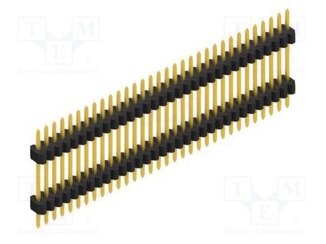 Connector: pin strips; pin header; male; PIN: 32; 1.27mm; THT; 1x32