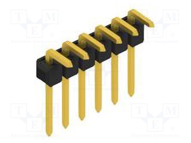 Connector: pin strips; pin header; male; PIN: 6; 2.54mm; THT; 1x6