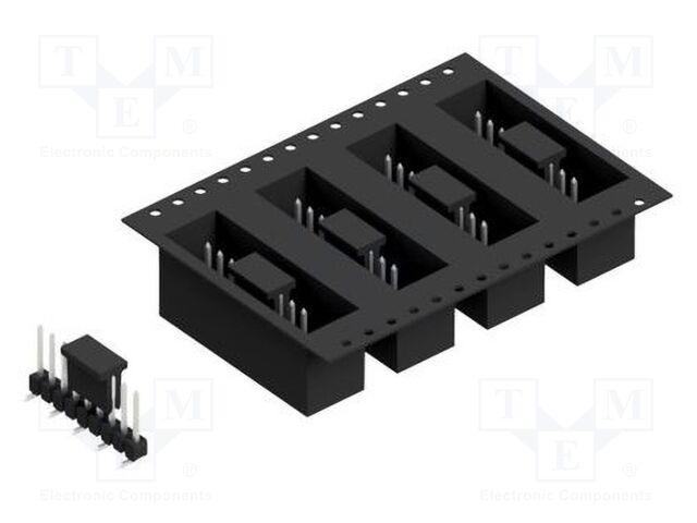 Connector: pin strips; pin header; male; PIN: 9; 2.54mm; SMT; 1x9