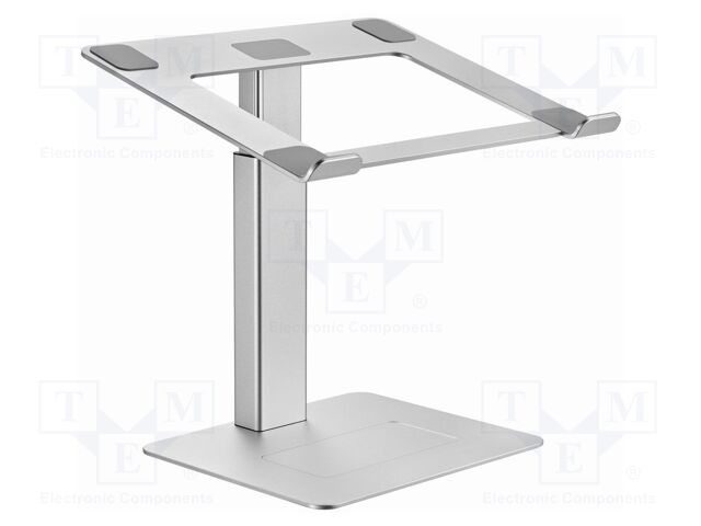 Stand; 5kg; 15.6"; silver; aluminium; 296x246x225mm; laptop