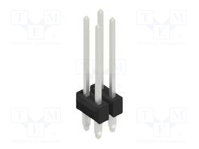 Connector: pin strips; pin header; male; PIN: 4; 2.54mm; THT; 2x2