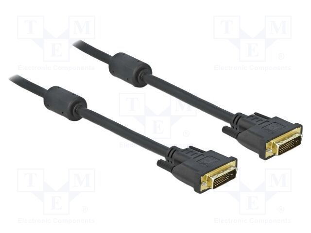 Cable; DVI-D (24+1) plug,both sides; dual link; QHD 1440p; 1m