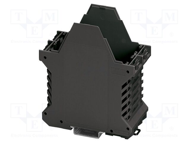 Enclosure base; with FE contact; black; UL94V-0; ME 45; X: 107.3mm