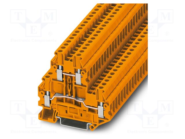 Splice terminal: rail; UT; PA; L: 64.4mm; terminals: 4; W: 5.2mm