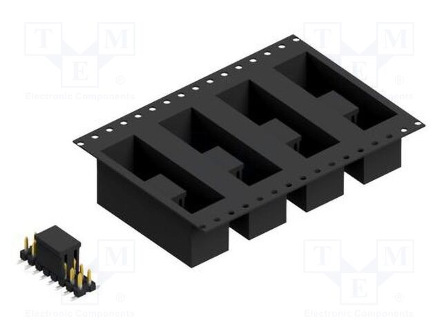 Connector: pin strips; pin header; male; PIN: 16; 2.54mm; SMT; 2x8