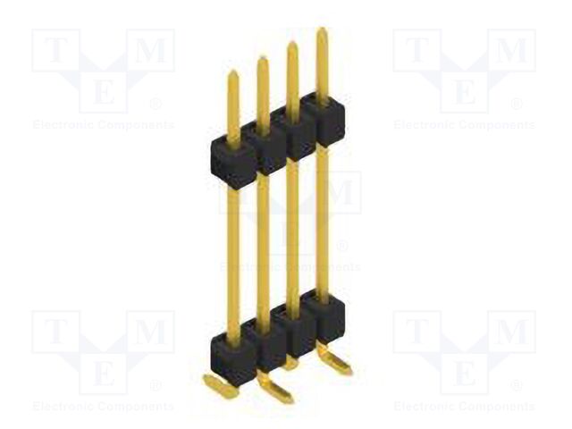 Connector: pin strips; pin header; male; PIN: 4; 2.54mm; SMT; 1x4