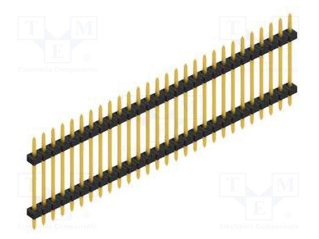 Connector: pin strips; pin header; male; PIN: 28; 2mm; THT; 1x28