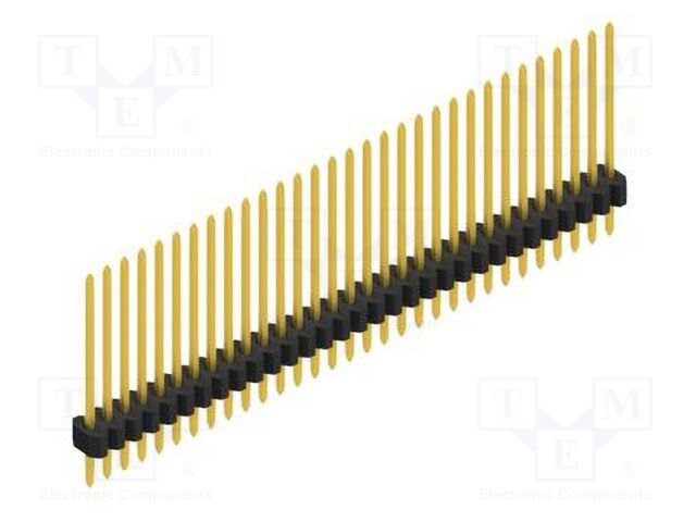 Connector: pin strips; pin header; male; PIN: 31; 1.27mm; THT; 1x31