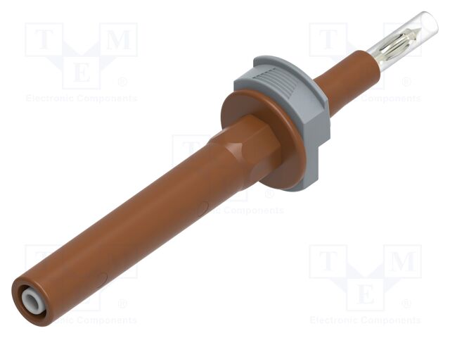 Test probe; 20A; brown; banana 4mm socket