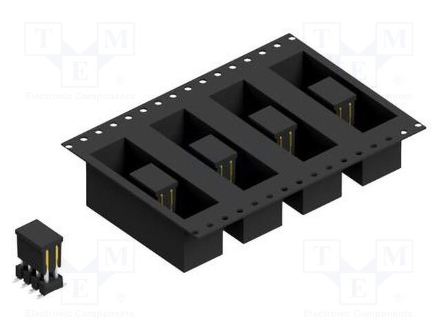 Connector: pin strips; pin header; male; PIN: 8; 2.54mm; SMT; 2x4