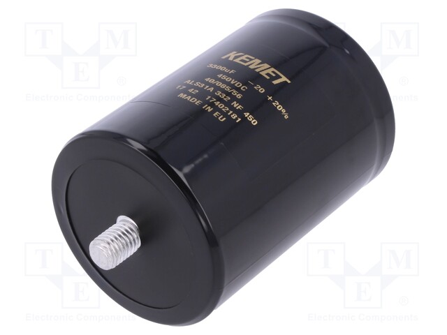 Capacitor: electrolytic; 3300uF; 450VDC; Leads: screw; ESR: 40mΩ