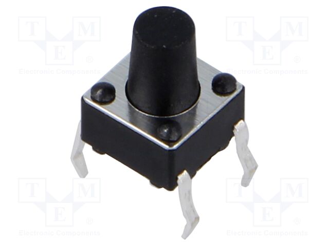 Microswitch TACT; SPST; Pos: 2; 0.05A/12VDC; THT; 2.45N; 6x6x3.5mm