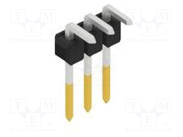 Connector: pin strips; pin header; male; PIN: 3; 2.54mm; THT; 1x3
