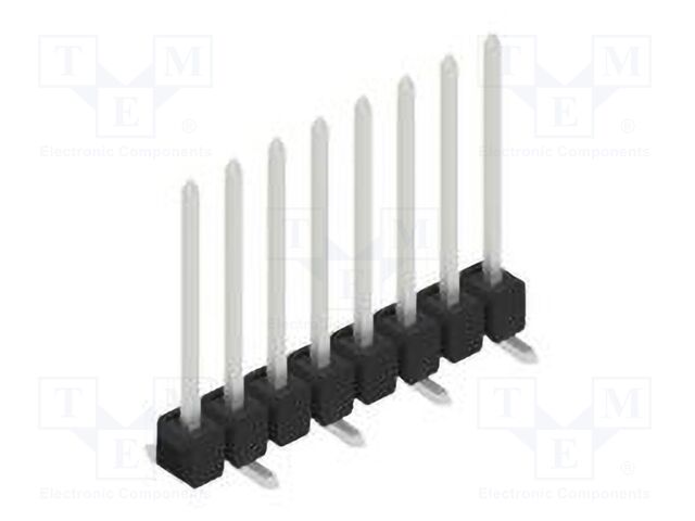 Connector: pin strips; pin header; male; PIN: 8; 2.54mm; SMT; 1x8