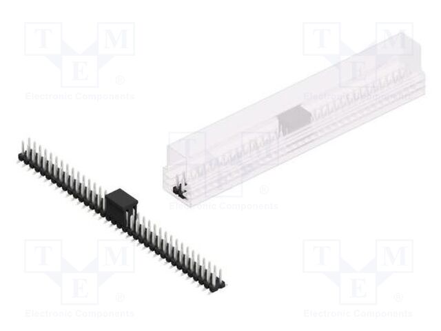 Connector: pin strips; pin header; male; PIN: 72; 2.54mm; SMT; 2x36