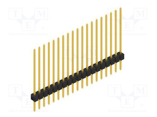 Connector: pin strips; pin header; male; PIN: 19; 2.54mm; THT; 1x19