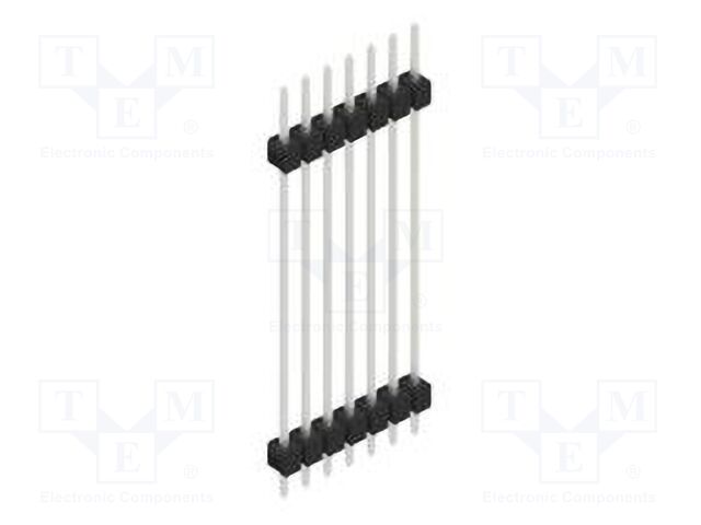 Connector: pin strips; pin header; male; PIN: 7; 2.54mm; THT; 1x7