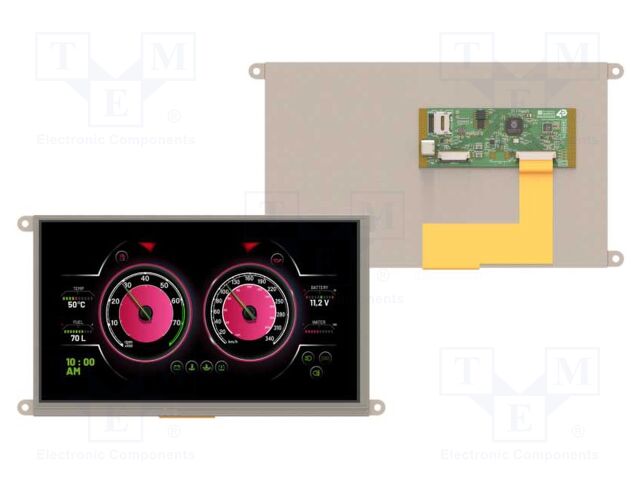 Display: TFT; 9"; 800x480; 520BSRAM,8MBPSRAM,16MBFLASH; 400cd/m2