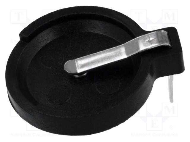 Socket; Mounting: THT,horizontal; Batt.no: 1; Ø: 20mm; 5.3mm