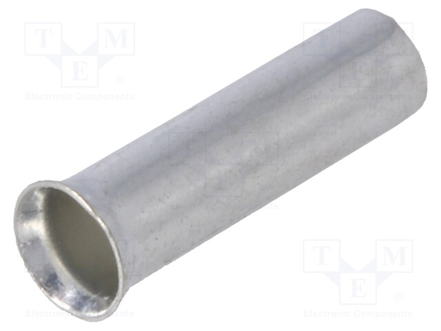 Bootlace ferrule; non-insulated; copper; 4mm2; 12mm; tinned