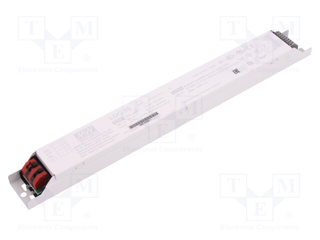 Power supply: switched-mode; LED; 35W; 27÷56VDC; 625÷1000mA; 220g