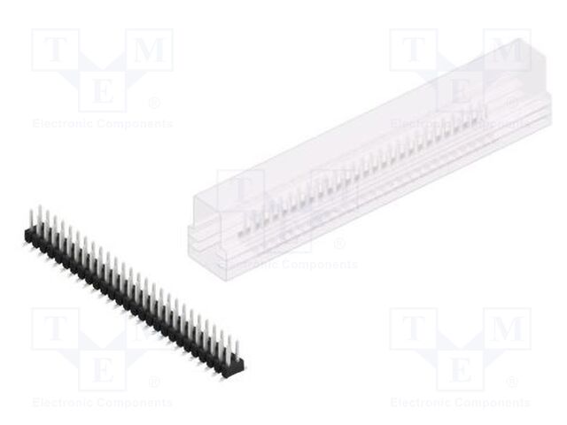 Connector: pin strips; pin header; male; PIN: 54; 2.54mm; SMT; 2x27