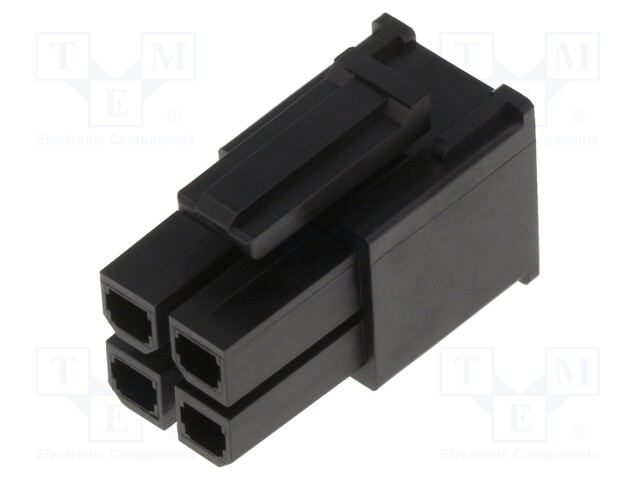 Plug; wire-board; female; Mega-Fit; 5.7mm; PIN: 4; Layout: 2x2; 23A
