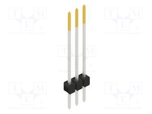 Connector: pin strips; pin header; male; PIN: 3; 2.54mm; THT; 1x3