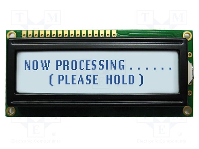 Display: LCD; STN Positive; 20x2; grey; 80x36mm; LED; 5V