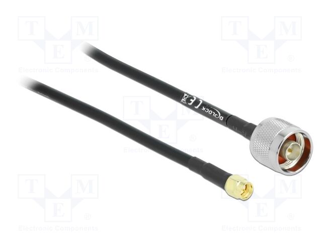 Cable; 5m; N male,SMA male; black; Øcable: 4.95mm; 50Ω