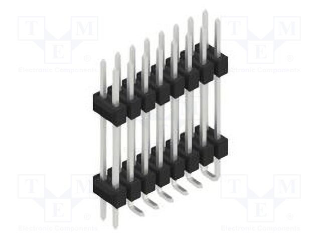 Connector: pin strips; pin header; male; PIN: 16; 2.54mm; SMT; 2x8