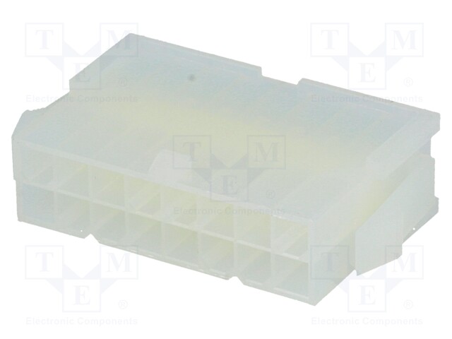 Plug; wire-wire; male; Mini-Fit Jr; 4.2mm; PIN: 16; w/o contacts