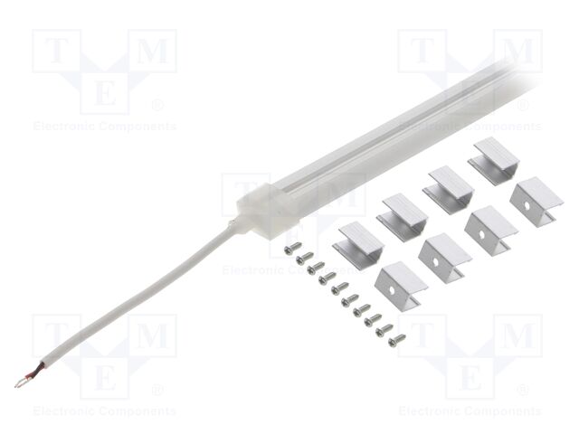 NEON LED tape; white neutral; 24V; LED/m: 120; 10mm; IP65; 9.6W/m