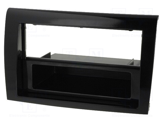 Radio mounting frame; Fiat; 2 DIN; black gloss