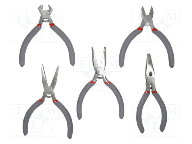 Kit: pliers; cutting,adjustable,half-rounded nose,universal