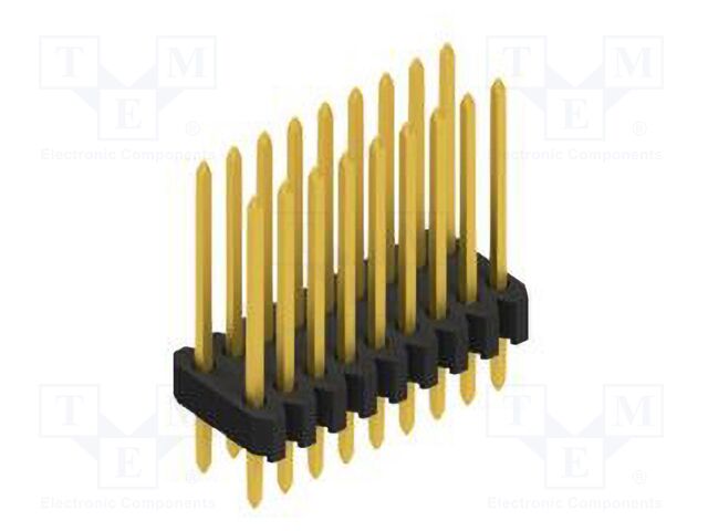 Connector: pin strips; pin header; male; PIN: 18; 1.27mm; THT; 2x9