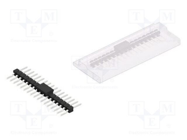 Connector: pin strips; pin header; male; PIN: 17; 2.54mm; SMT; 1x17