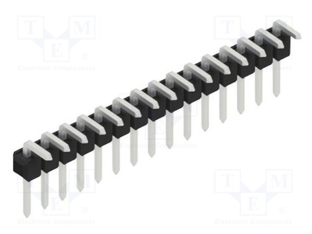Connector: pin strips; pin header; male; PIN: 15; 2.54mm; THT; 1x15