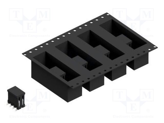 Connector: pin strips; pin header; male; PIN: 8; 2.54mm; SMT; 2x4