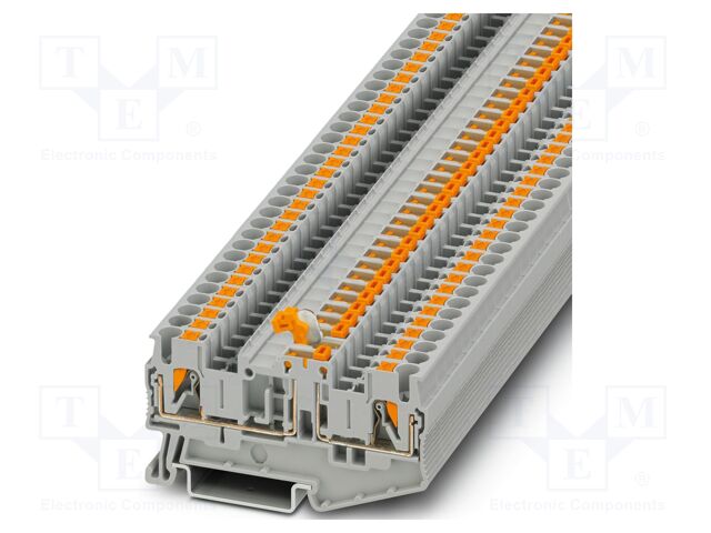 Splice terminal: rail; PT; 16A; 400V; push-in; PA; L: 35.2mm; W: 5.2mm