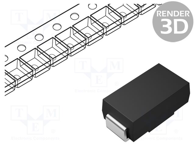 VISHAY - SMCJ130CA-E3/57T - TVS Diode, TRANSZORB SMCJ Series, Bidirectional, 130 V, 209 V, DO-214AB (SMC), 2 Pins