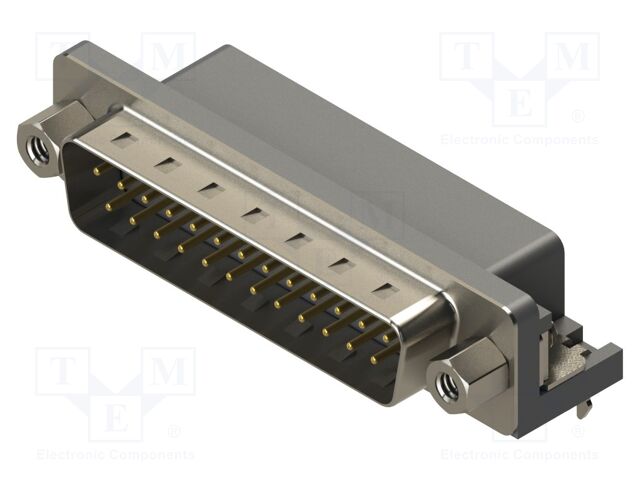 Connector: D-Sub; PIN: 25; socket; male; angled; THT; MHDR