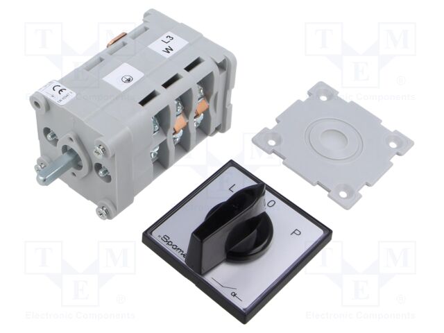 Switch: cam switch; Stabl.pos: 3; 40A; L-0-P; Poles: 3; Pos: 3; IP65